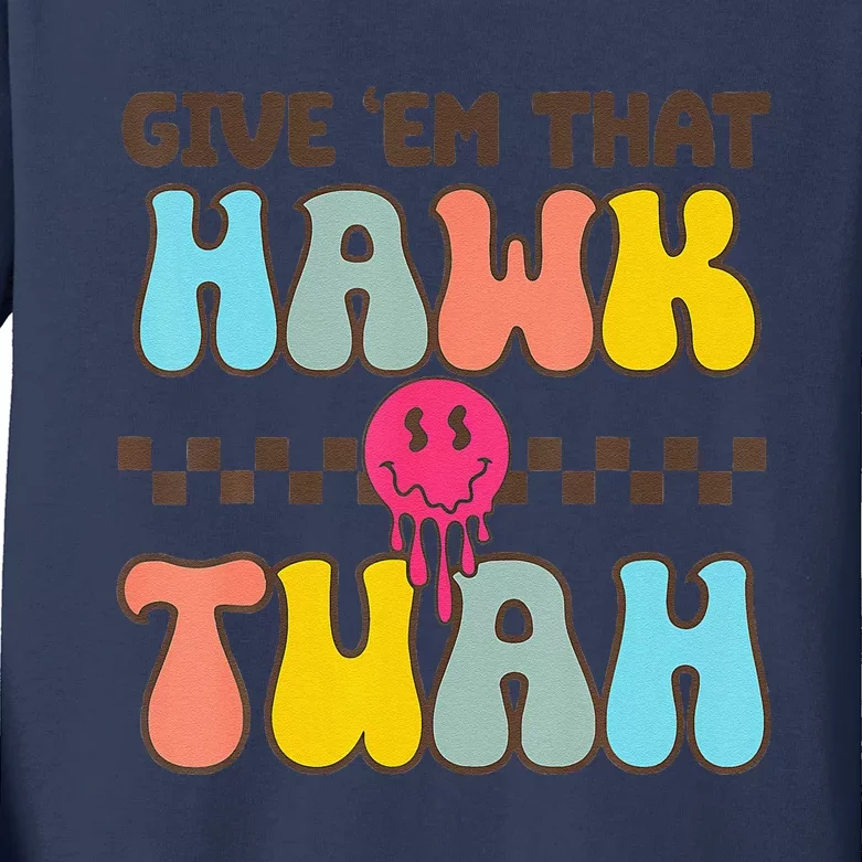 Hawk Tush Spit On That Thing Funny Viral Video Meme Kids Long Sleeve Shirt