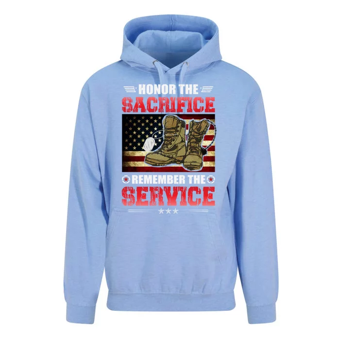 Honor The Sacrifice Remember The Service Gift Unisex Surf Hoodie