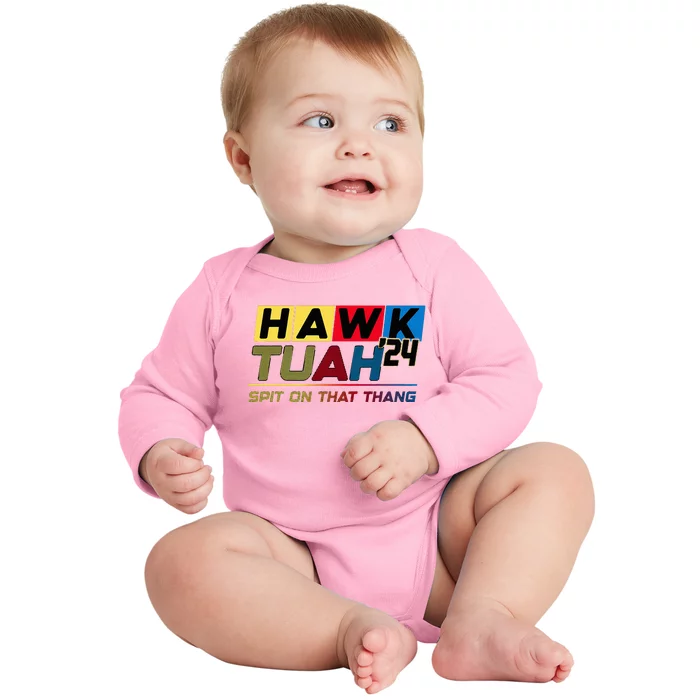 Hawk Tush Spit On That Thang Viral Election Baby Long Sleeve Bodysuit