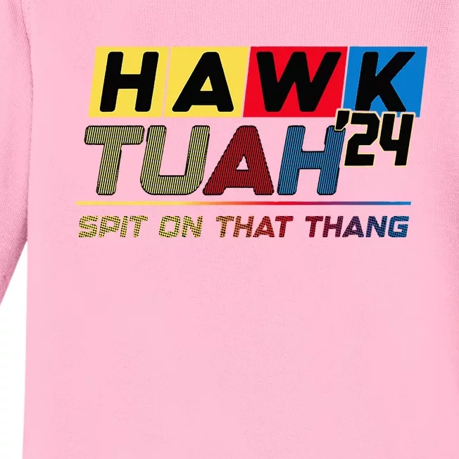 Hawk Tush Spit On That Thang Viral Election Baby Long Sleeve Bodysuit