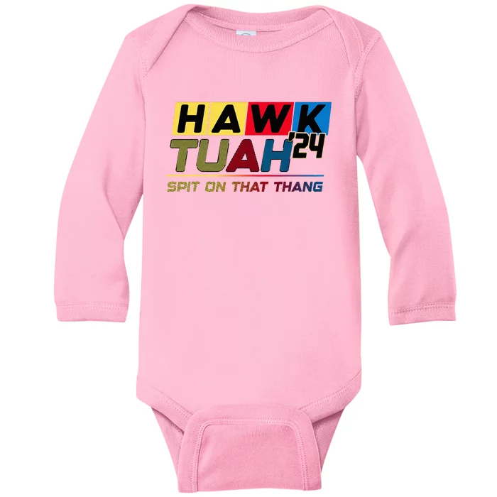 Hawk Tush Spit On That Thang Viral Election Baby Long Sleeve Bodysuit