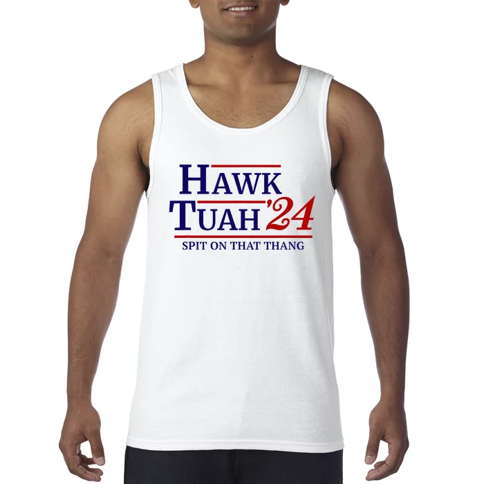 Hawk Tuah Spit On That Thang Retro Us Election Tank Top