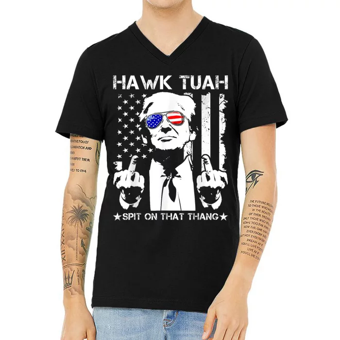 Hawk Tush Spit On That Thang Viral Election Parody V-Neck T-Shirt