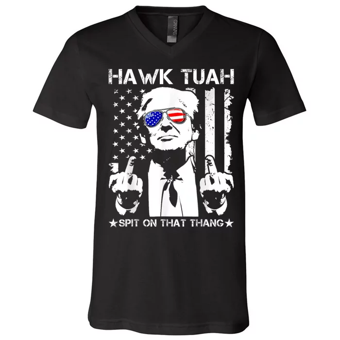 Hawk Tush Spit On That Thang Viral Election Parody V-Neck T-Shirt