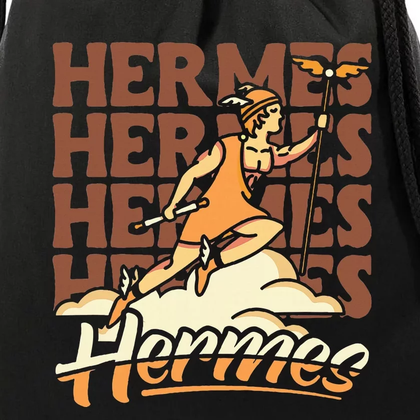 Hermes The Swiftfooted Greek God Of Commerce & Messages Drawstring Bag