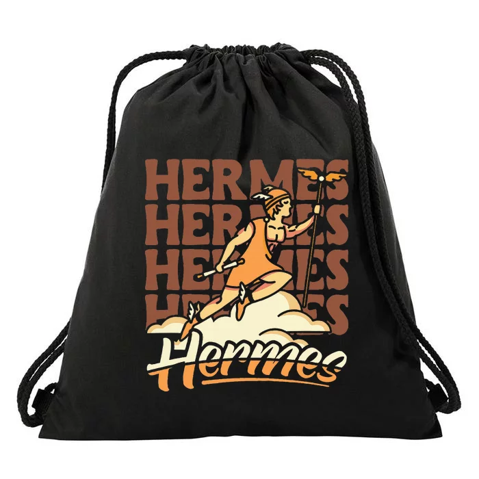 Hermes The Swiftfooted Greek God Of Commerce & Messages Drawstring Bag