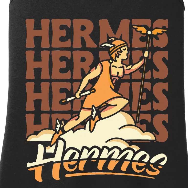 Hermes The Swiftfooted Greek God Of Commerce & Messages Ladies Essential Tank