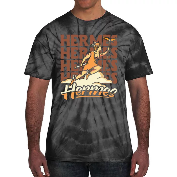 Hermes The Swiftfooted Greek God Of Commerce & Messages Tie-Dye T-Shirt