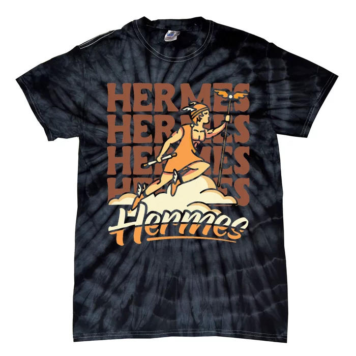 Hermes The Swiftfooted Greek God Of Commerce & Messages Tie-Dye T-Shirt