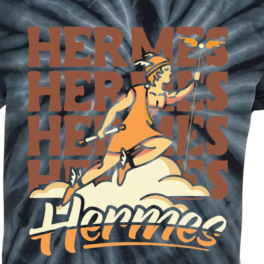 Hermes The Swiftfooted Greek God Of Commerce & Messages Kids Tie-Dye T-Shirt