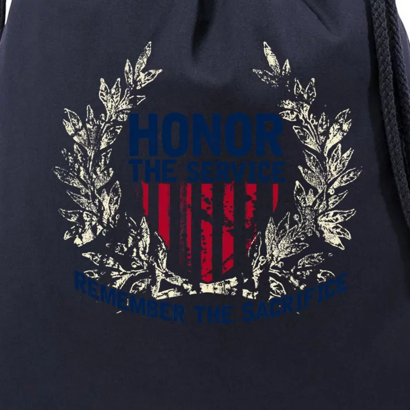 Honor The Service Remember The Sacrifice Gift Drawstring Bag