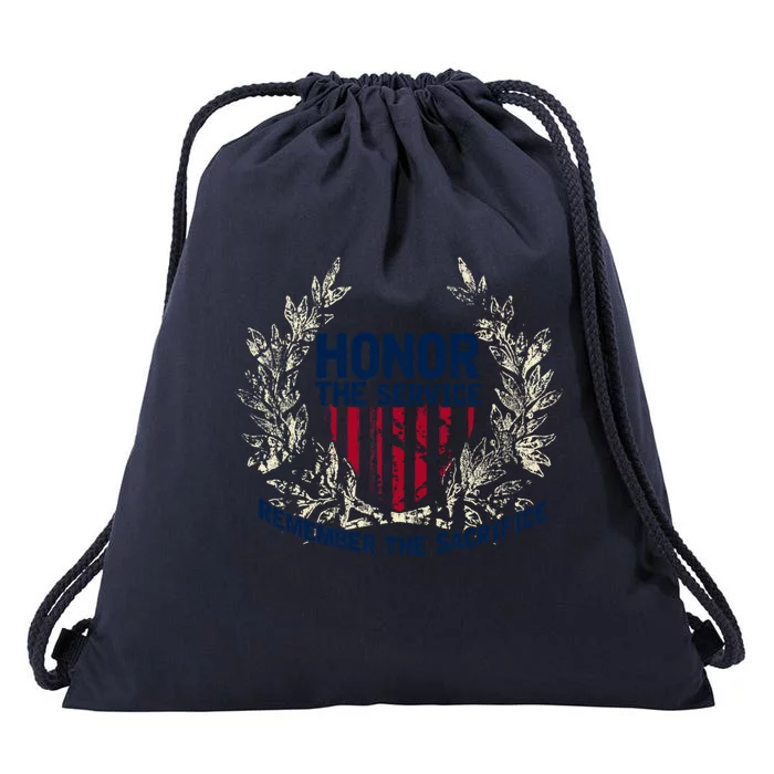 Honor The Service Remember The Sacrifice Gift Drawstring Bag