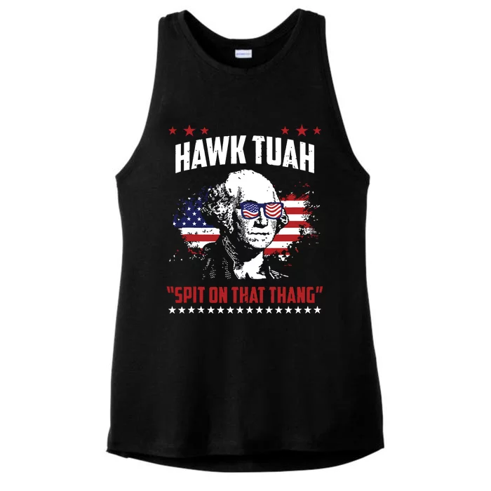 Hawk Tush Spit On That Thing Funny Ladies Tri-Blend Wicking Tank