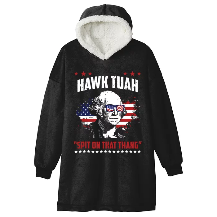 Hawk Tush Spit On That Thing Funny Hooded Wearable Blanket