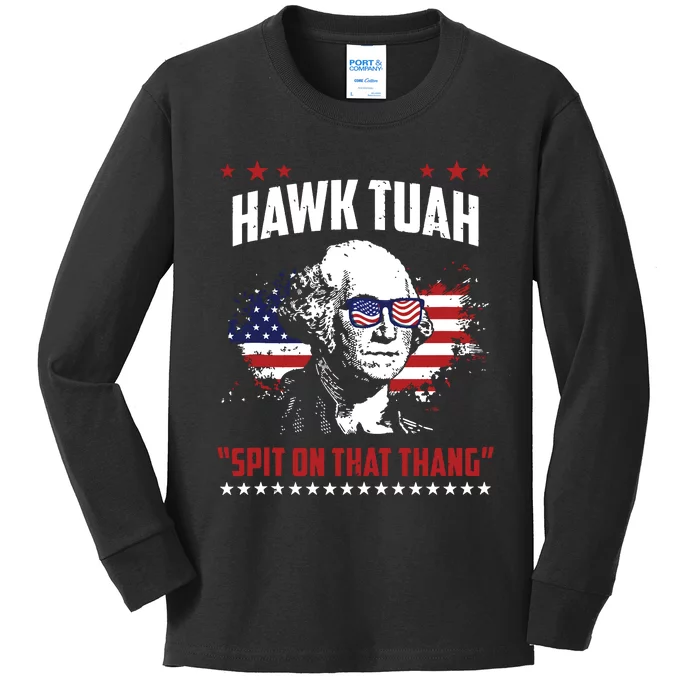 Hawk Tush Spit On That Thing Funny Kids Long Sleeve Shirt