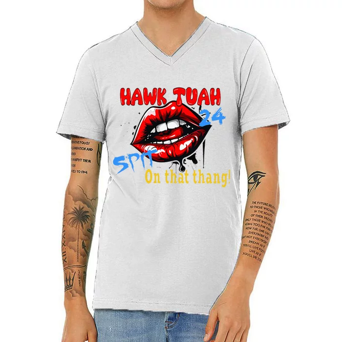 Hawk Tush Spit On That Thing Presidential Candidate Parody V-Neck T-Shirt