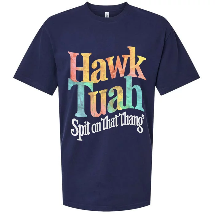 Hawk Tuah Spit On That Thing Sueded Cloud Jersey T-Shirt