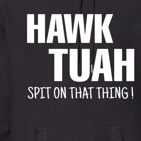 Hawk Tuah Spit On That Thang Viral Election Parody Premium Hoodie