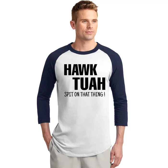 Hawk Tuah Spit On That Thang Viral Election Parody Baseball Sleeve Shirt