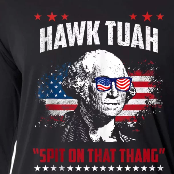 Hawk Tush Spit On That Thing Funny Cooling Performance Long Sleeve Crew