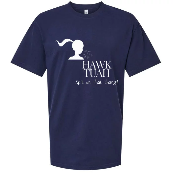 Hawk Tuah Spit On That Thang Funny Sueded Cloud Jersey T-Shirt