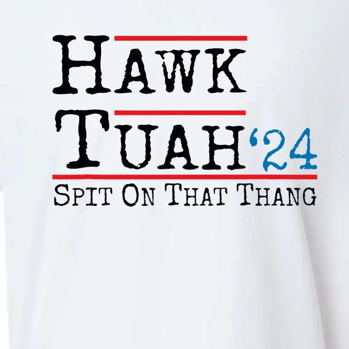 Hawk Tuah Spit On That Thing Presidential Candidate Parody Sueded Cloud Jersey T-Shirt