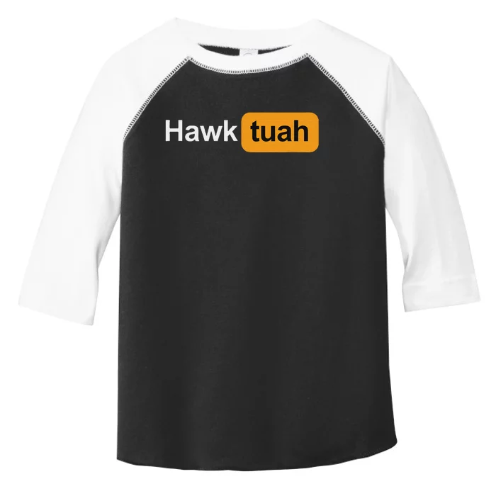 Hawk Tuah Spit On That Thang Funny Rave Festival Outfit Toddler Fine Jersey T-Shirt