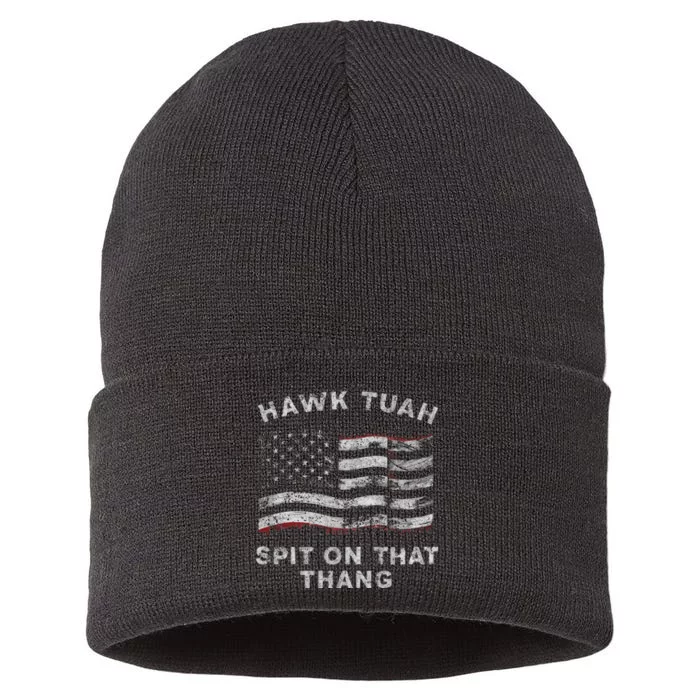 Hawk Tush Spit On That Thang Viral Election Parody America Sustainable Knit Beanie