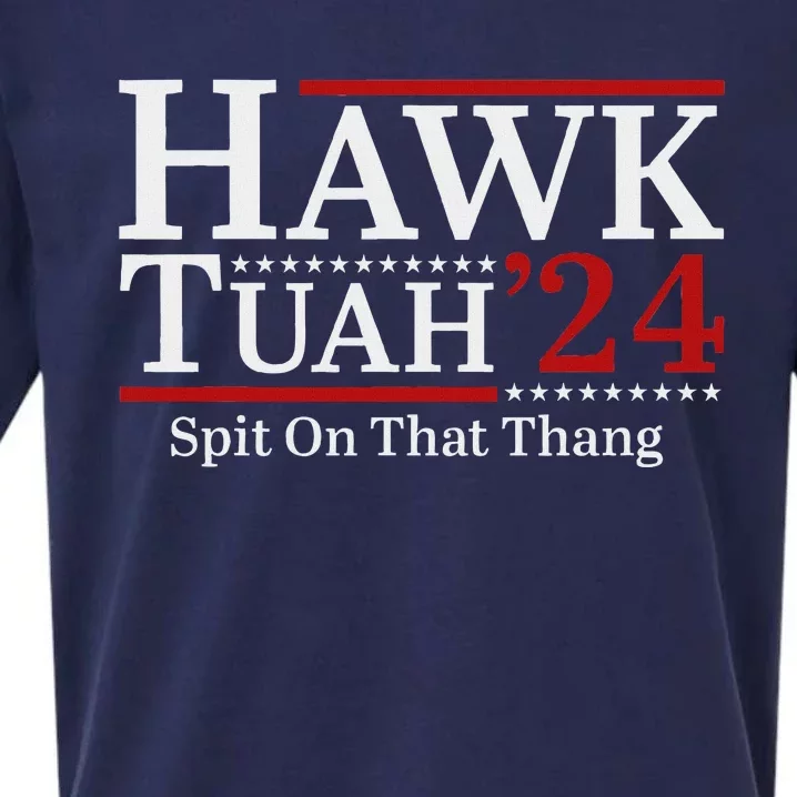 Hawk Tuah Spit On That Thang 2024 Funny Viral Meme Sueded Cloud Jersey T-Shirt