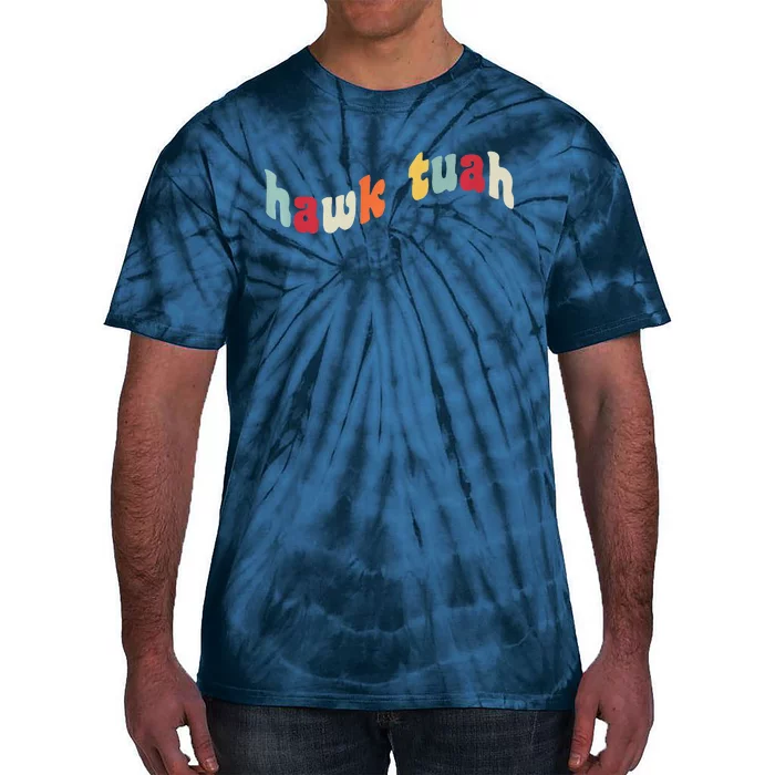 Hawk Tuah Slang Hawktuah Spit On That Thang Spitting Saliva Premium Tie-Dye T-Shirt