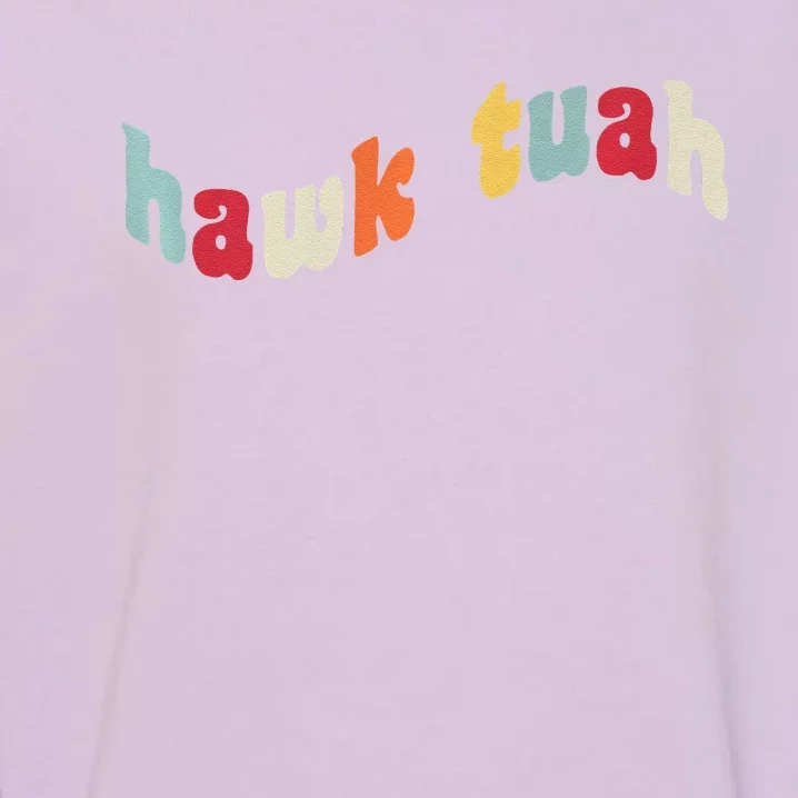 Hawk Tuah Slang Hawktuah Spit On That Thang Spitting Saliva Premium Garment-Dyed Sweatshirt