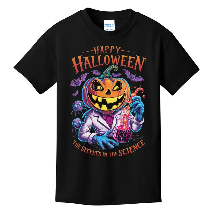 Halloween The Secret’S In The Science Teacher Scientist Fun Kids T-Shirt