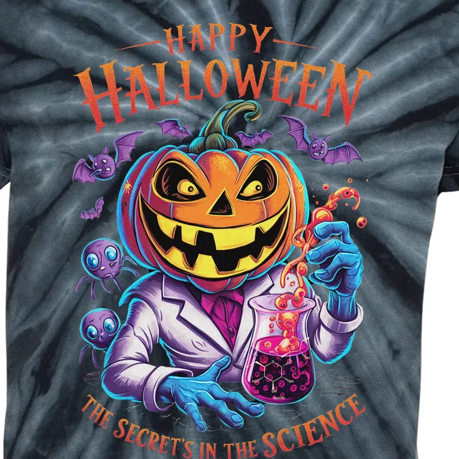 Halloween The Secret’S In The Science Teacher Scientist Fun Kids Tie-Dye T-Shirt