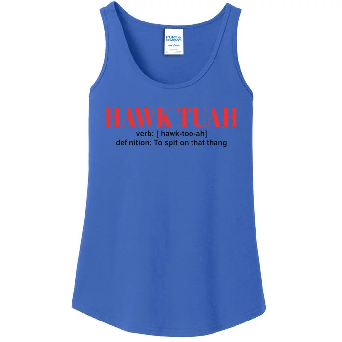 Hawk Tuah Spit On That Thang Funny Hawk Tush Ladies Essential Tank