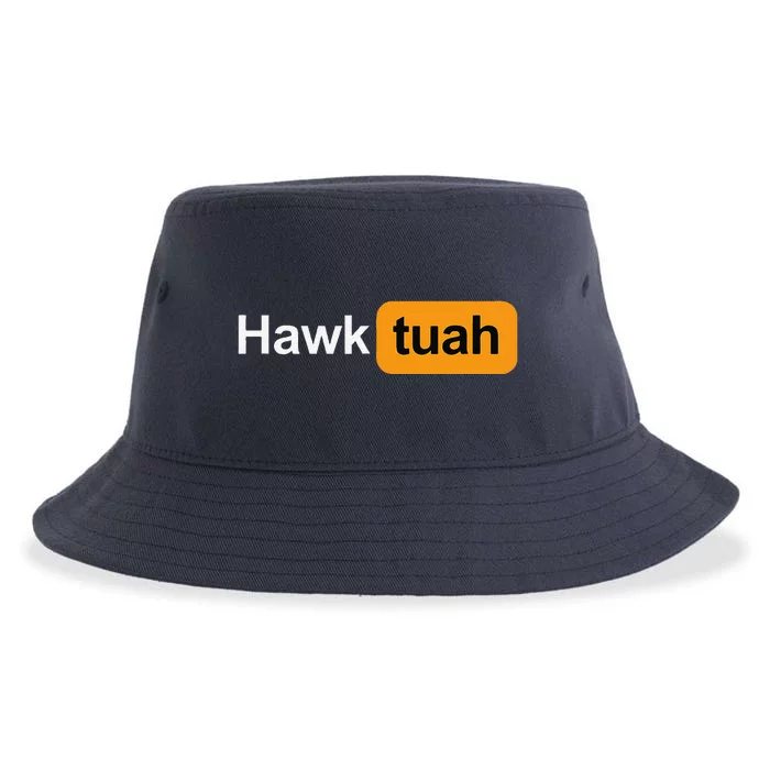 Hawk Tuah Spit On That Thang Funny Rave Festival Sustainable Bucket Hat