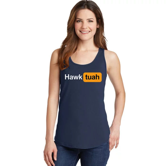 Hawk Tuah Spit On That Thang Funny Rave Festival Ladies Essential Tank