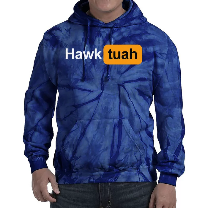 Hawk Tuah Spit On That Thang Funny Rave Festival Tie Dye Hoodie