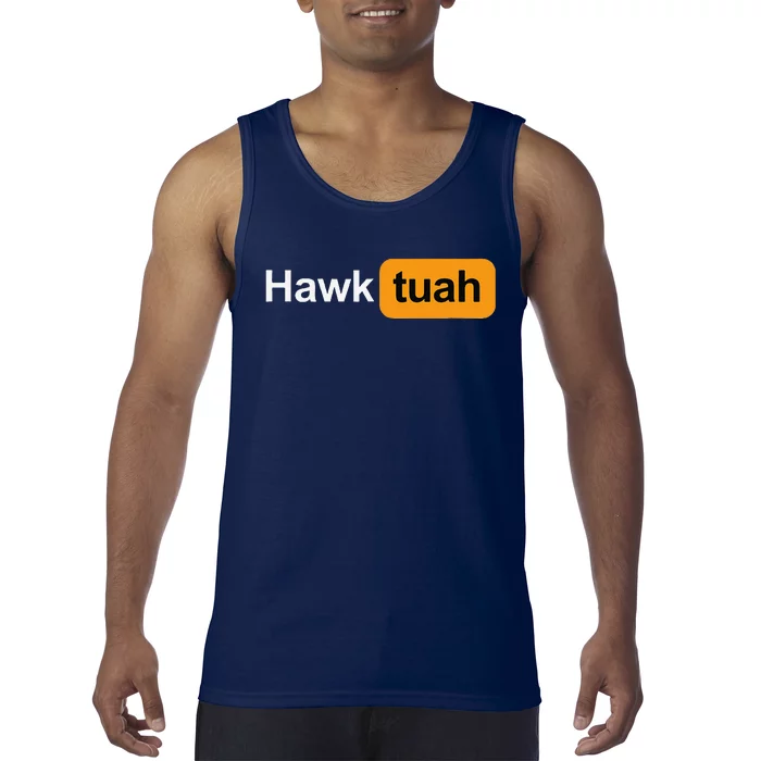 Hawk Tuah Spit On That Thang Funny Rave Festival Tank Top