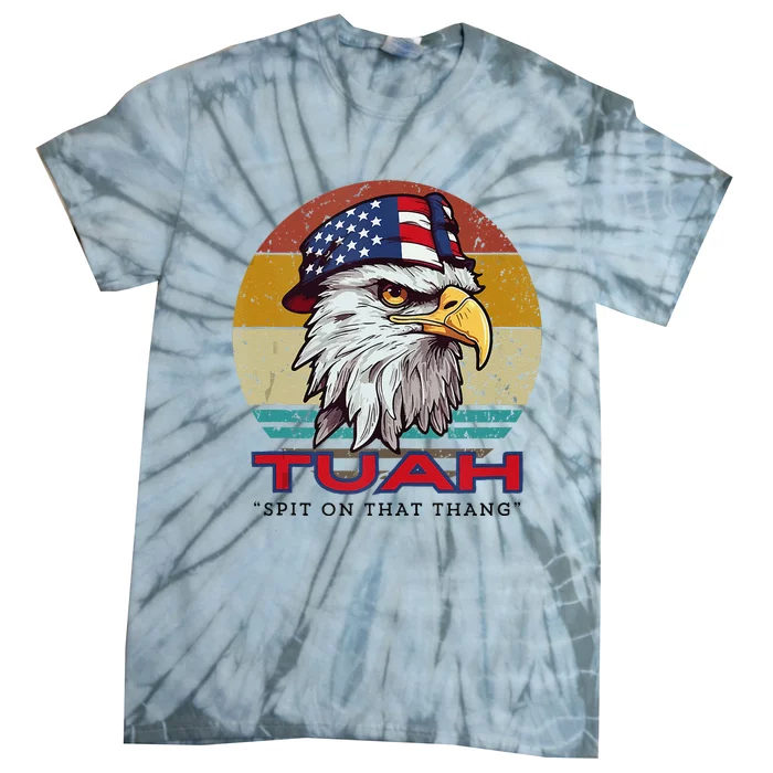 Hawk Tuah Spit On That Thang Hawk Tua Funny Tie-Dye T-Shirt