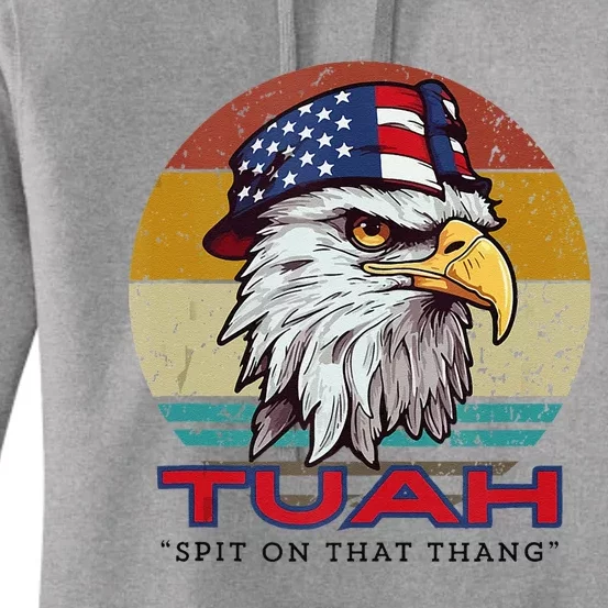 Hawk Tuah Spit On That Thang Hawk Tua Funny Women's Pullover Hoodie