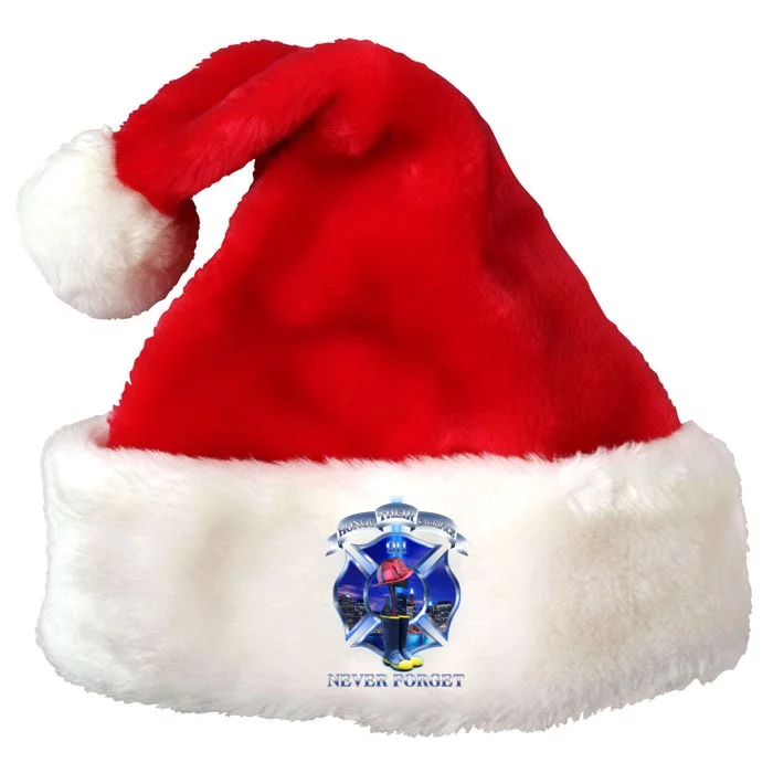 Honor Their Sacrifice Never Forget 911 September 11 Fire Fighters Heroes Premium Christmas Santa Hat