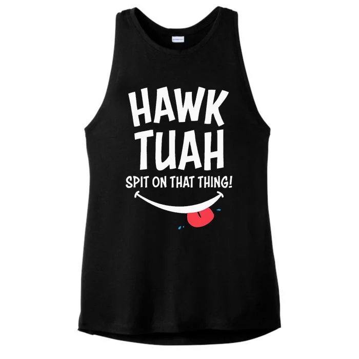 Hawk Tuah... Spit On That Thing Ladies Tri-Blend Wicking Tank