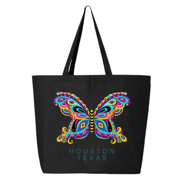 Houston Texas Souvenir Butterfly Graphic 25L Jumbo Tote