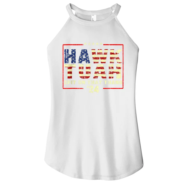 Hawk Tuah Spit By Bronson Summers Hawk Tuah Women’s Perfect Tri Rocker Tank