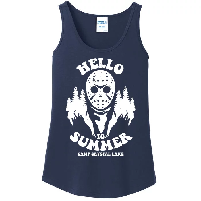 Hello To Summer Camp Crystal Lake Ladies Essential Tank