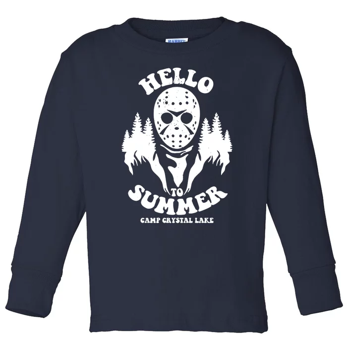 Hello To Summer Camp Crystal Lake Toddler Long Sleeve Shirt