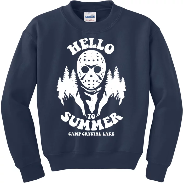 Hello To Summer Camp Crystal Lake Kids Sweatshirt