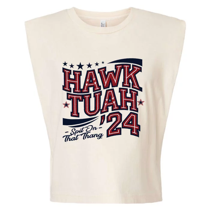 Hawk Tush Spit On That Thing Presidential Parody Design Garment-Dyed Women's Muscle Tee