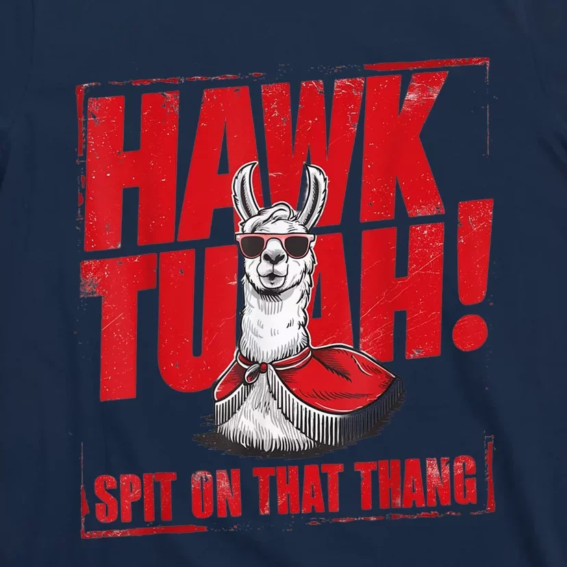 Hawk Tuah Spit On That Thang Funny Llama T-Shirt