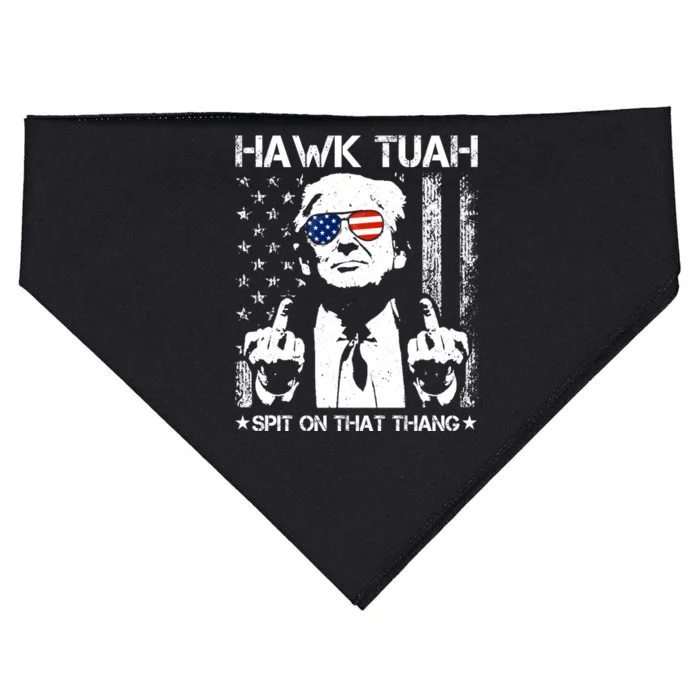 Hawk Tuah Spit On That Thang Trump USA-Made Doggie Bandana